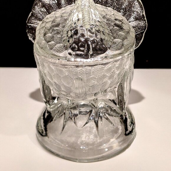 L.E. Smith Turkey Covered Dish - Clear Glass - Picture 7 of 10